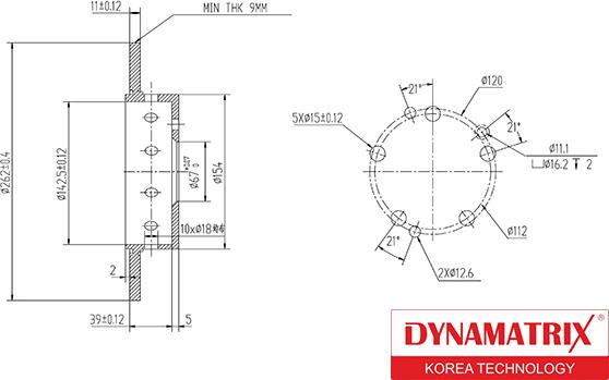 Dynamatrix DBD053 - Гальмівний диск autozip.com.ua