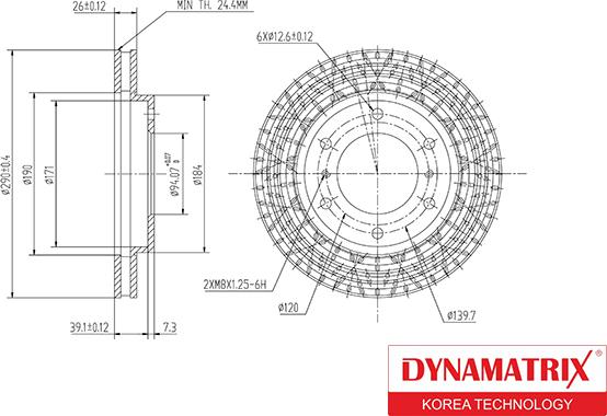 Dynamatrix DBD1937 - Гальмівний диск autozip.com.ua