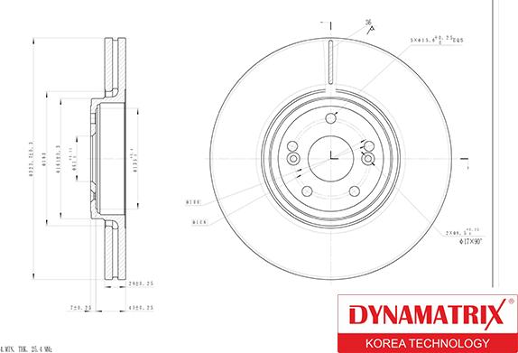 Dynamatrix DBD1405 - Гальмівний диск autozip.com.ua