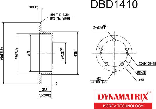 Dynamatrix DBD1410 - Гальмівний диск autozip.com.ua