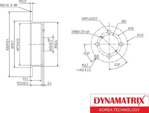 Dynamatrix DBD1417 - Гальмівний диск autozip.com.ua