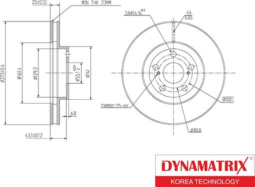 Dynamatrix DBD1484 - Гальмівний диск autozip.com.ua