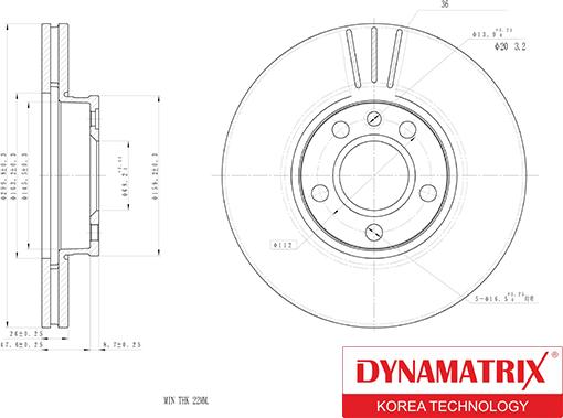 Dynamatrix DBD1559 - Гальмівний диск autozip.com.ua
