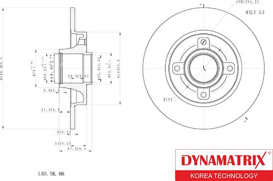 Dynamatrix DBD1523 - Гальмівний диск autozip.com.ua