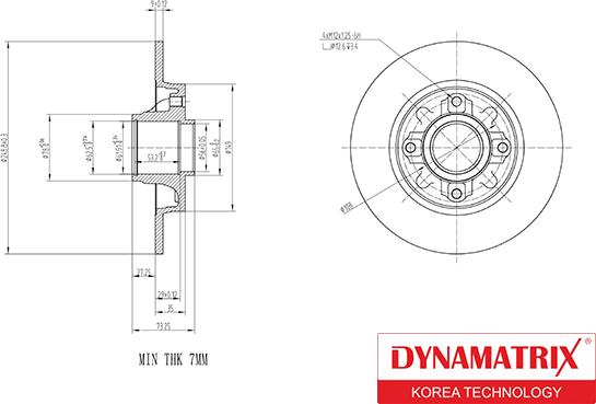 Dynamatrix DBD1696 - Гальмівний диск autozip.com.ua