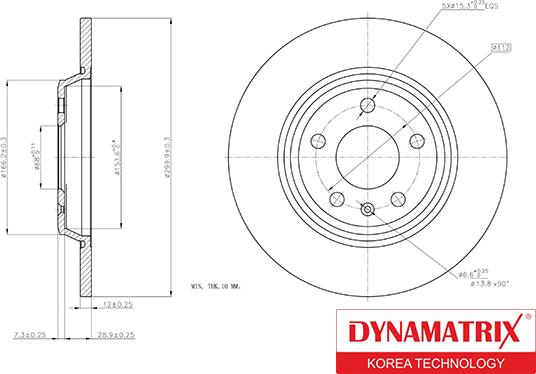 Dynamatrix DBD1666 - Гальмівний диск autozip.com.ua