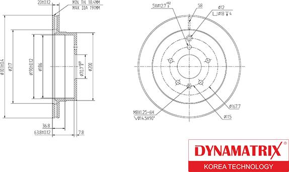 Dynamatrix DBD1660 - Гальмівний диск autozip.com.ua