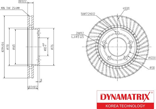 Dynamatrix DBD1627 - Гальмівний диск autozip.com.ua