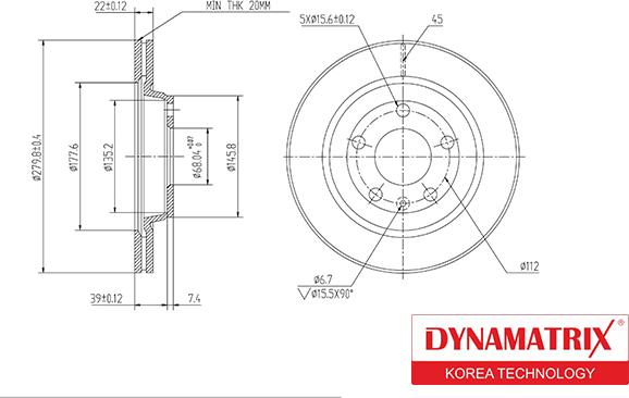 Dynamatrix DBD1003 - Гальмівний диск autozip.com.ua