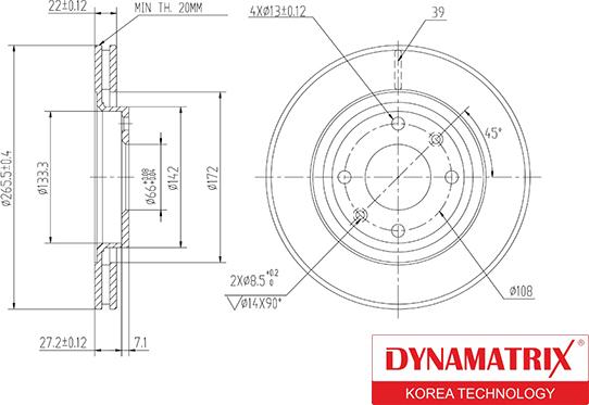 Dynamatrix DBD1140 - Гальмівний диск autozip.com.ua