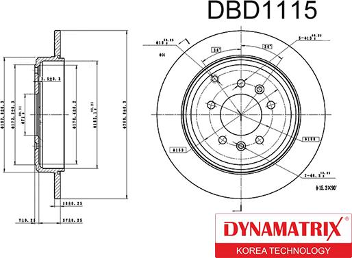 Dynamatrix DBD1115 - Гальмівний диск autozip.com.ua