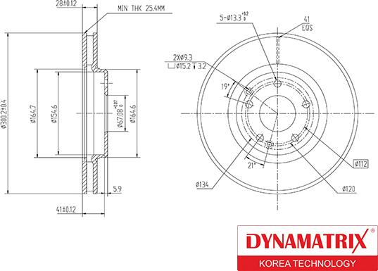 Dynamatrix DBD1136 - Гальмівний диск autozip.com.ua