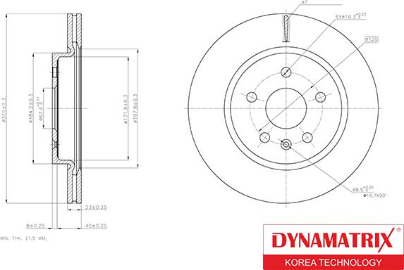 Dynamatrix DBD1805C - Гальмівний диск autozip.com.ua