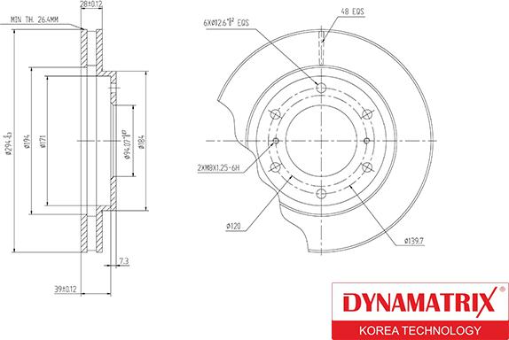 Dynamatrix DBD1818 - Гальмівний диск autozip.com.ua