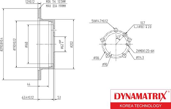 Dynamatrix DBD1380 - Гальмівний диск autozip.com.ua