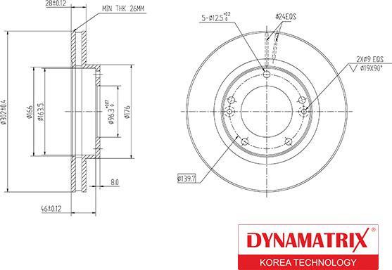 Dynamatrix DBD1290 - Гальмівний диск autozip.com.ua