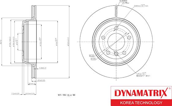 Dynamatrix DBD1260 - Гальмівний диск autozip.com.ua