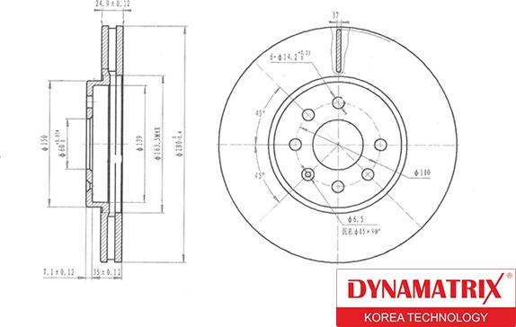 Dynamatrix DBD1236 - Гальмівний диск autozip.com.ua