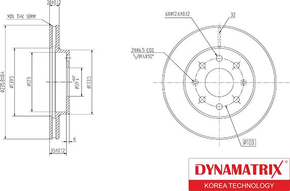 Dynamatrix DBD1279 - Гальмівний диск autozip.com.ua