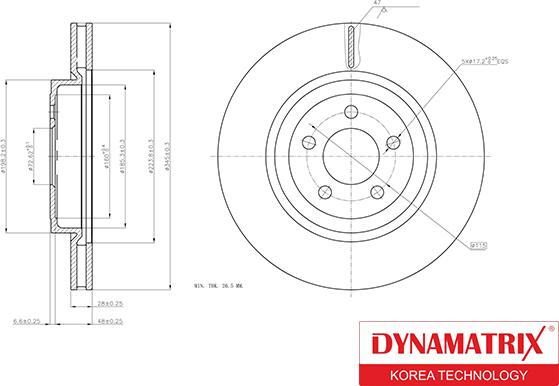 Dynamatrix DBD1765 - Гальмівний диск autozip.com.ua