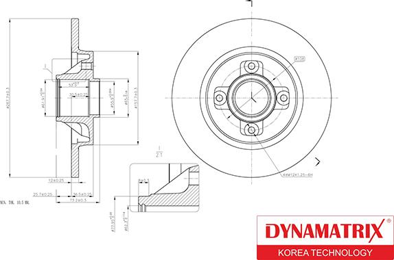 Dynamatrix DBD1735 - Гальмівний диск autozip.com.ua