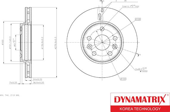 Dynamatrix DBD1733 - Гальмівний диск autozip.com.ua