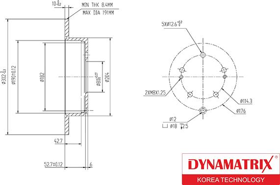 Dynamatrix DBD1737 - Гальмівний диск autozip.com.ua
