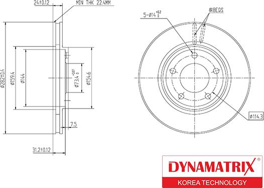 Dynamatrix DBD366 - Гальмівний диск autozip.com.ua