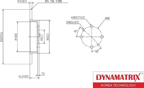 Dynamatrix DBD362 - Гальмівний диск autozip.com.ua