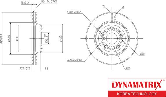 Dynamatrix DBD799 - Гальмівний диск autozip.com.ua