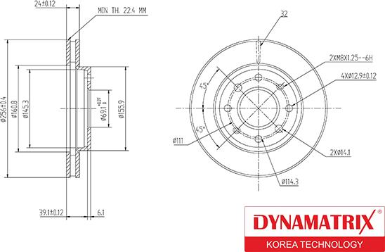 Dynamatrix DBD741 - Гальмівний диск autozip.com.ua