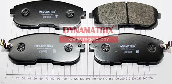 Dynamatrix DBP691 - Гальмівні колодки, дискові гальма autozip.com.ua