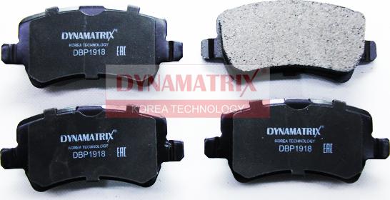 Dynamatrix DBP1918 - Гальмівні колодки, дискові гальма autozip.com.ua