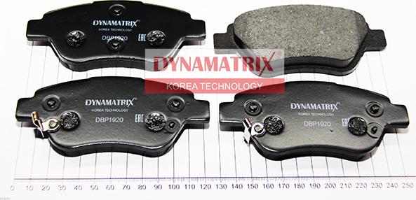 Dynamatrix DBP1920 - Гальмівні колодки, дискові гальма autozip.com.ua