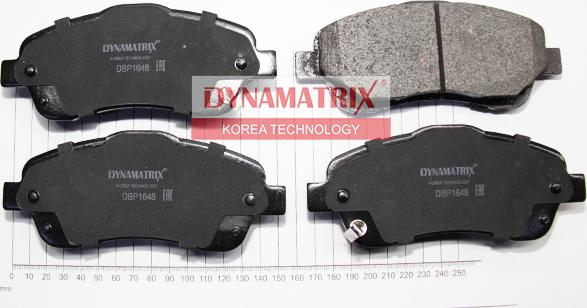 Dynamatrix DBP1648 - Гальмівні колодки, дискові гальма autozip.com.ua