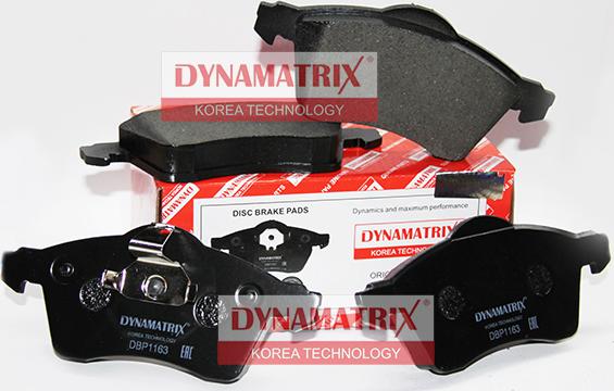 Dynamatrix DBP1163 - Гальмівні колодки, дискові гальма autozip.com.ua