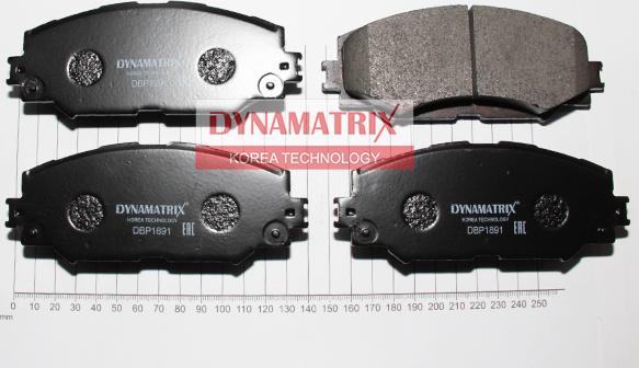 Dynamatrix DBP1891 - Гальмівні колодки, дискові гальма autozip.com.ua