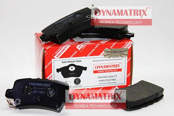 Dynamatrix DBP1862 - Гальмівні колодки, дискові гальма autozip.com.ua