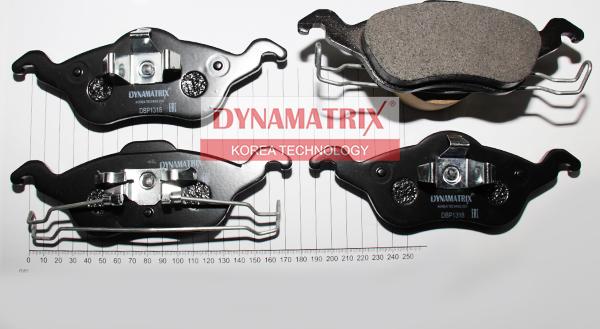 Dynamatrix DBP1318 - Гальмівні колодки, дискові гальма autozip.com.ua