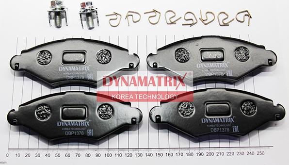 Dynamatrix DBP1378 - Гальмівні колодки, дискові гальма autozip.com.ua