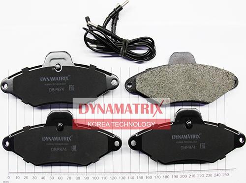 Dynamatrix DBP874 - Гальмівні колодки, дискові гальма autozip.com.ua