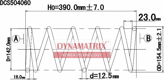 Dynamatrix DCS504060 - Пружина ходової частини autozip.com.ua