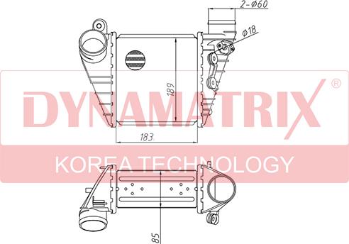 Dynamatrix DR96847 - Интеркулер autozip.com.ua