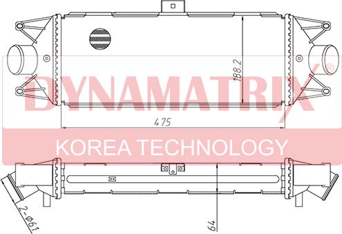 Dynamatrix DR96727 - Интеркулер autozip.com.ua