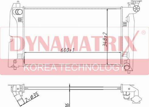 Dynamatrix DR64646A - Радіатор, охолодження двигуна autozip.com.ua