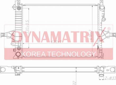 Dynamatrix DR65553A - Радіатор, охолодження двигуна autozip.com.ua