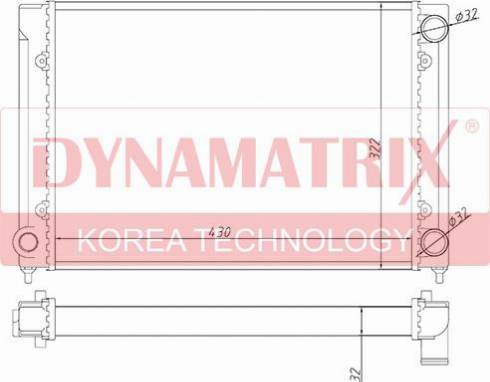 Dynamatrix DR651651 - Радіатор, охолодження двигуна autozip.com.ua