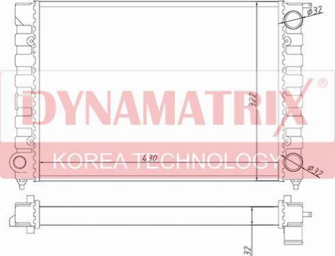 Dynamatrix DR651811 - Радіатор, охолодження двигуна autozip.com.ua