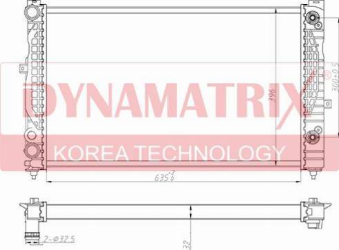 Dynamatrix DR60499 - Радіатор, охолодження двигуна autozip.com.ua