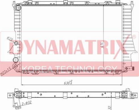 Dynamatrix DR60457 - Радіатор, охолодження двигуна autozip.com.ua